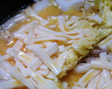 とろ〜り♪白菜と豚のチーズ卵とじ作り方3写真