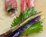 なすの豚肉巻きのネギダレ乗せ〜♪作り方4写真