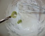 春色❤ほんのり抹茶のグリーンメレンゲ作り方4写真