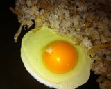 焦げ醤油の香りの菜花チャーハン作り方5写真