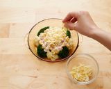 カリフラワーとブロッコリーのツナマヨ焼き作り方4写真