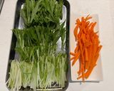 簡単でヘルシー！水菜とにんじんと油揚げのサッと煮作り方1写真