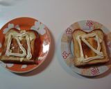 朝ごはんに☆目玉焼きトースト作り方2写真