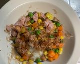 レンジ中華梅クリーム金平味オムライス弁当作り方4写真