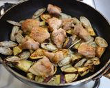 鶏肉と根菜の照りてり炒め作り方6写真