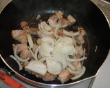 ★菜の花と鶏もも肉のしょうゆマヨ炒め★作り方3写真