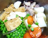 ふきとえんどう豆と鶏肉の煮物作り方9写真