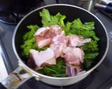 簡単　鶏肉と菜の花の甘辛煮作り方3写真