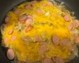 ウインナーと玉ねぎの卵とじ丼（和風）作り方3写真