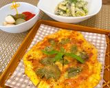 ライスペーパーピザ♪パジルベーコンチーズ作り方10写真