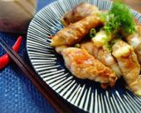 ＊豚バラ肉のとろ〜りネギ味噌チーズ巻き＊作り方4写真