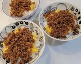 そぼろとトロトロ玉子の二色丼作り方6写真