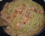 えびトマトクリームパスタ＊生クリーム不要作り方7写真