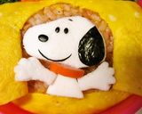 キャラ弁★スヌーピーのオムライス作り方10写真