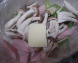 ✿魚ニソ＆オクラ＆しめじのバタめんつゆ✿作り方1写真