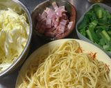 オモニ★パスタ残りでリメイクキムチ焼そば作り方1写真