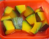 レンジで味染み！かぼちゃの煮物～白だし作り方4写真