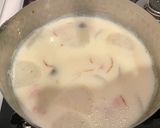 白みそ豆乳スープ*お好みの野菜とベーコン作り方4写真