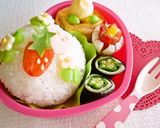 ＊キャラ弁＊　いちごのお弁当♪作り方4写真
