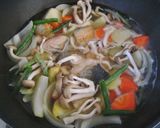 鮭と野菜の味噌バタースープ作り方5写真