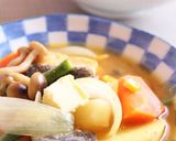 鮭と野菜の味噌バタースープ作り方7写真