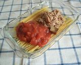 電子レンジでトマトパスタ♪作り方2写真