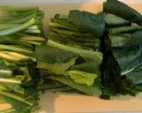 鶏油で小松菜の醤油炒め作り方1写真