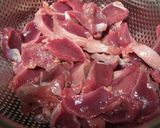 イタリアン★砂ずりトマトポン酢シソまみれ作り方1写真