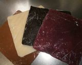 色々な素材での折込みシート（覚書作り方6写真