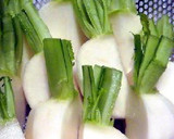 かぶとぷっくり油揚げのさっと炒め煮♪作り方1写真