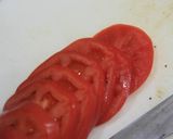 燻したてベーコンの沁みたトマト作り方16写真