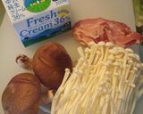 ランチに♬簡単濃厚★きのこクリームパスタ作り方1写真