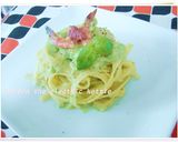 アンチョビのグリーンクリームパスタ作り方5写真