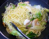 海老とキャベツのパスタ作り方10写真