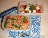 スパゲッティ焼きそば風弁当　●for女子高生作り方4写真