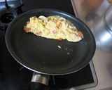 マッシュルーム入り♪ハムトマトオムレツ♪作り方6写真