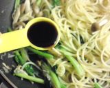 ほうれん草とキノコのちりめんじゃこパスタ作り方4写真