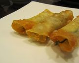 簡単おつまみ！餃子の皮で大葉チーズ巻き❁作り方3写真