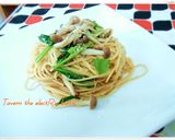 ほうれん草とキノコのちりめんじゃこパスタ作り方5写真