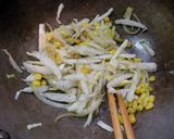 白菜とコーンのホワイトパスタ♪作り方3写真
