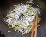 白菜とコーンのホワイトパスタ♪作り方4写真