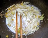 白菜とコーンのホワイトパスタ♪作り方5写真