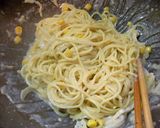 白菜とコーンのホワイトパスタ♪作り方6写真