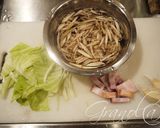 春キャベツとゴボウのペペロンチーノ作り方1写真
