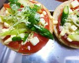 イングリッシュマフィンでアスパラトースト作り方4写真
