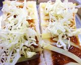 ジャガ芋とキャベツのお好み焼き風トースト作り方2写真