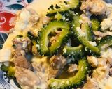 豚こまぎれ肉のゴーヤーチーズチャンプルー作り方3写真