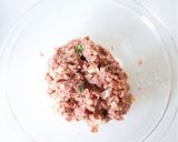 柔ウマ！【ハンバーグ餃子（ケチャチーズ）作り方4写真
