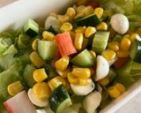 モッツァレラとカニカマ野菜たっぷりサラダ作り方8写真