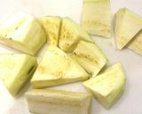 【野菜ソムリエ】賀茂なすの白麻婆茄子作り方1写真